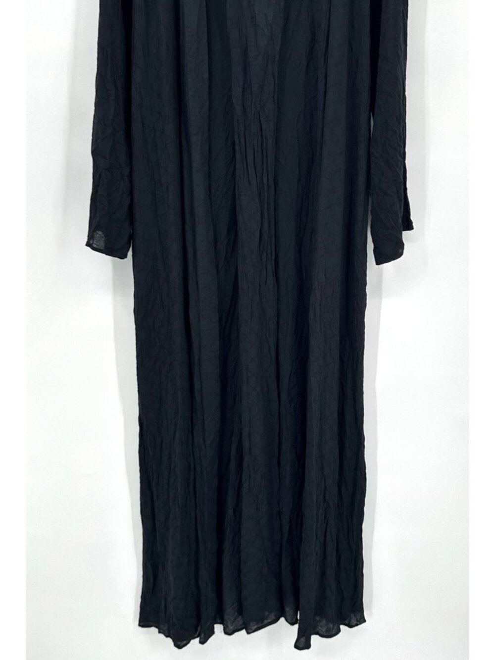 NEW Savage X Fenty Black Woven Voile Monogram Sleep Long Robe M L intimates - Picture 6 of 14